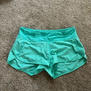 Aqua Blue Lululemon shorts